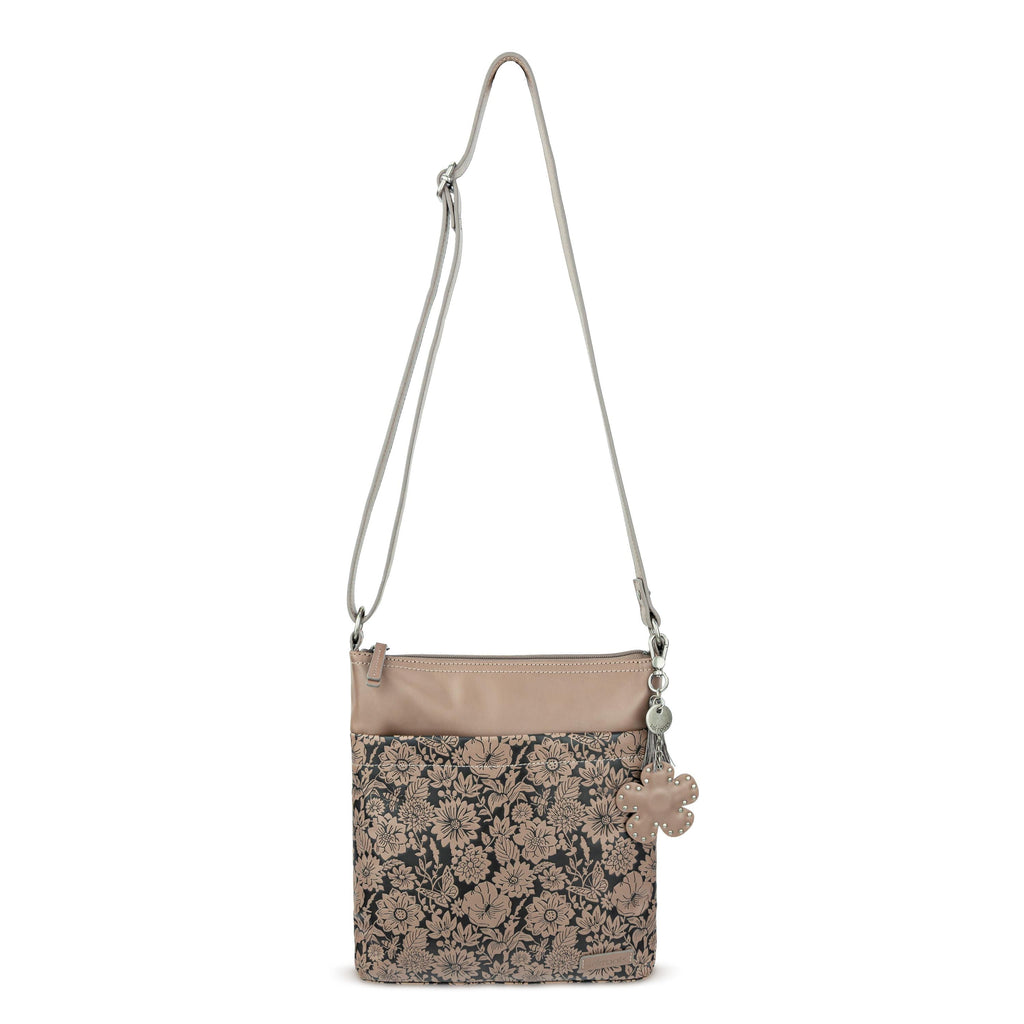 Sakroots Banyan Basic Crossbody - Vegan Leather - Mushroom In Bloom Embossed