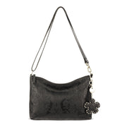 Lumi Crossbody - EcoTwill - Black Floral Embossed