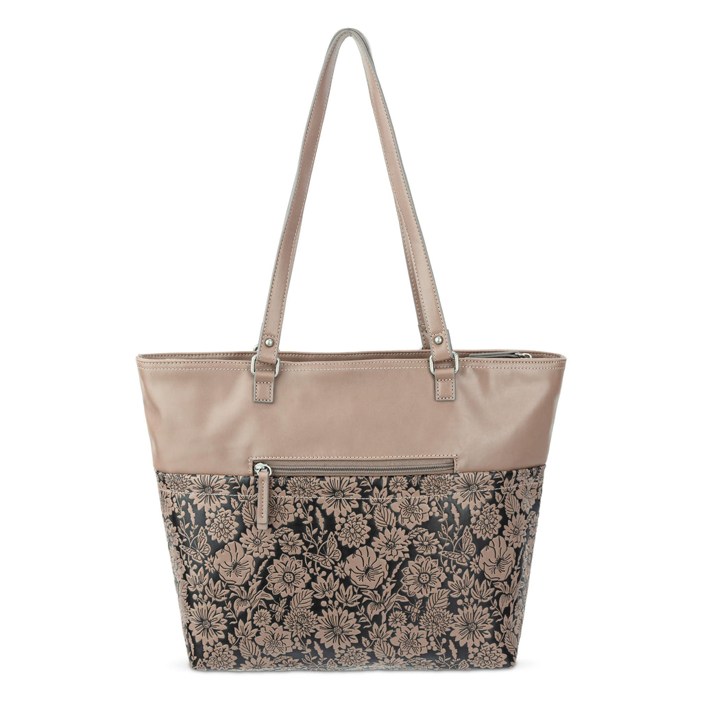 Sakroots Banyan Shoulder Tote - EcoTwill - Mushroom In Bloom Embossed