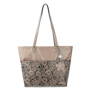 Banyan Shoulder Tote - EcoTwill - Mushroom In Bloom Embossed
