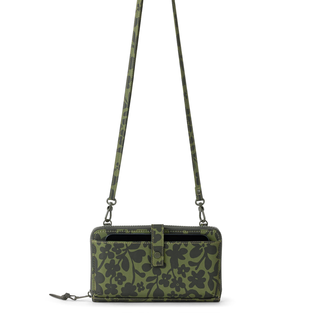 Sakroots Smartphone Wallet - EcoTwill - Olive Shadow Floral