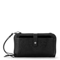 Sakroots Smartphone Wallet - EcoTwill - Black Floral Embossed