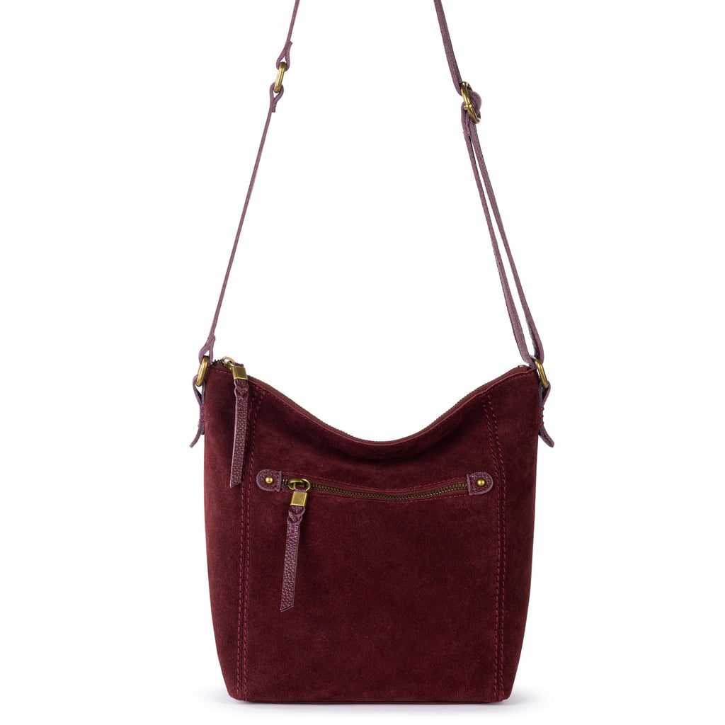 The Sak Ashland Crossbody - Leather - Black Cherry Suede