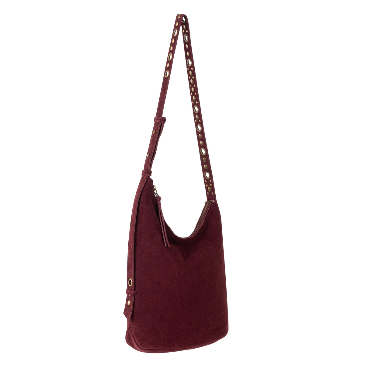 The Sak Tess Bucket - Leather - Black Cherry Suede Belt