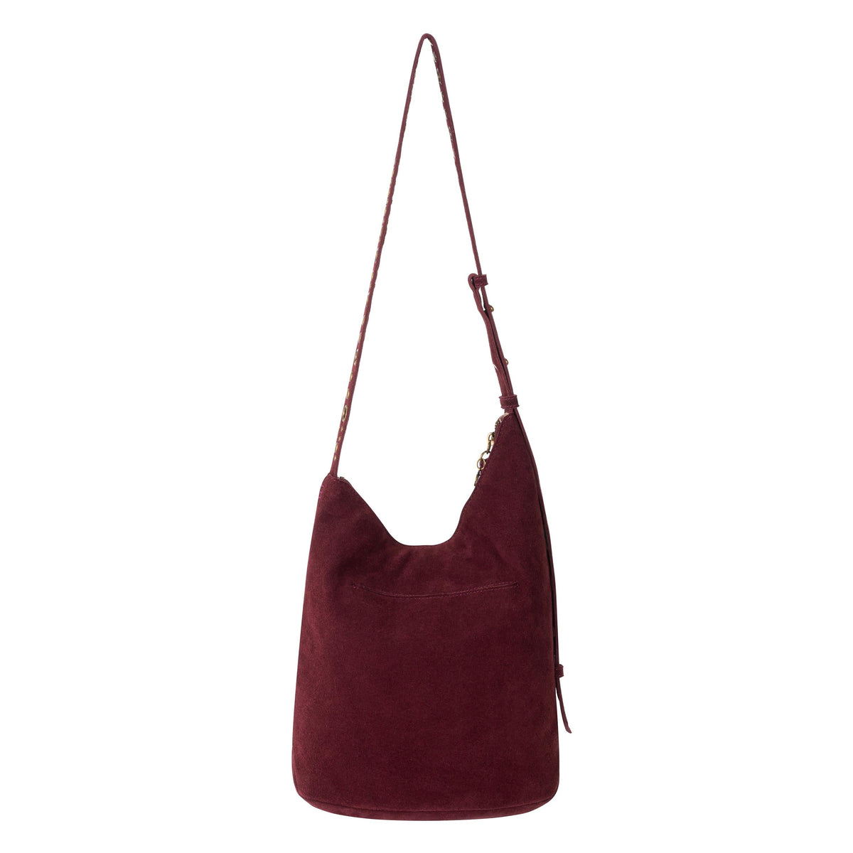 The Sak Tess Bucket - Leather - Black Cherry Suede Belt
