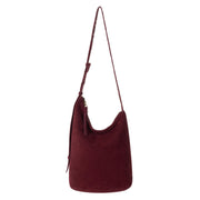 Tess Bucket - Leather - Black Cherry Suede Belt