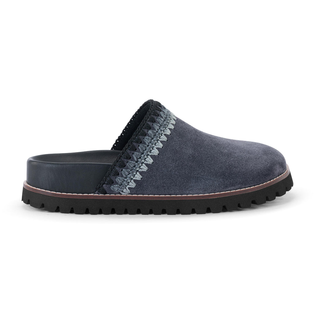 The Sak Bolinas Lug Sole Clog - Leather - Storm Grey Suede Seminyak