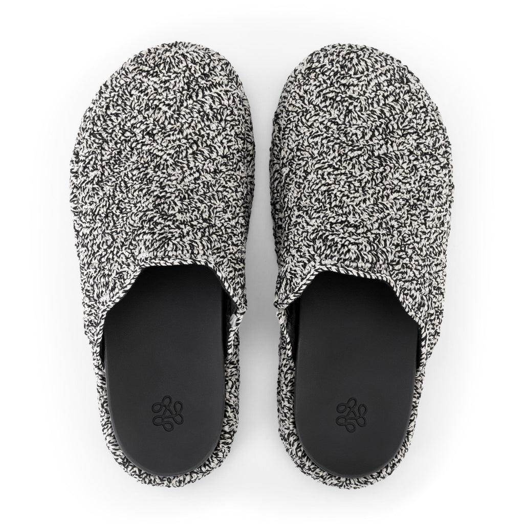 The Sak Bryn Platform Clog - Hand Crochet - Moonlight Static Ripple
