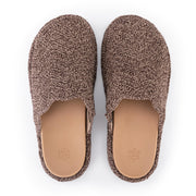 Bryn Platform Clog - Hand Crochet - Nutmeg Static Ripple