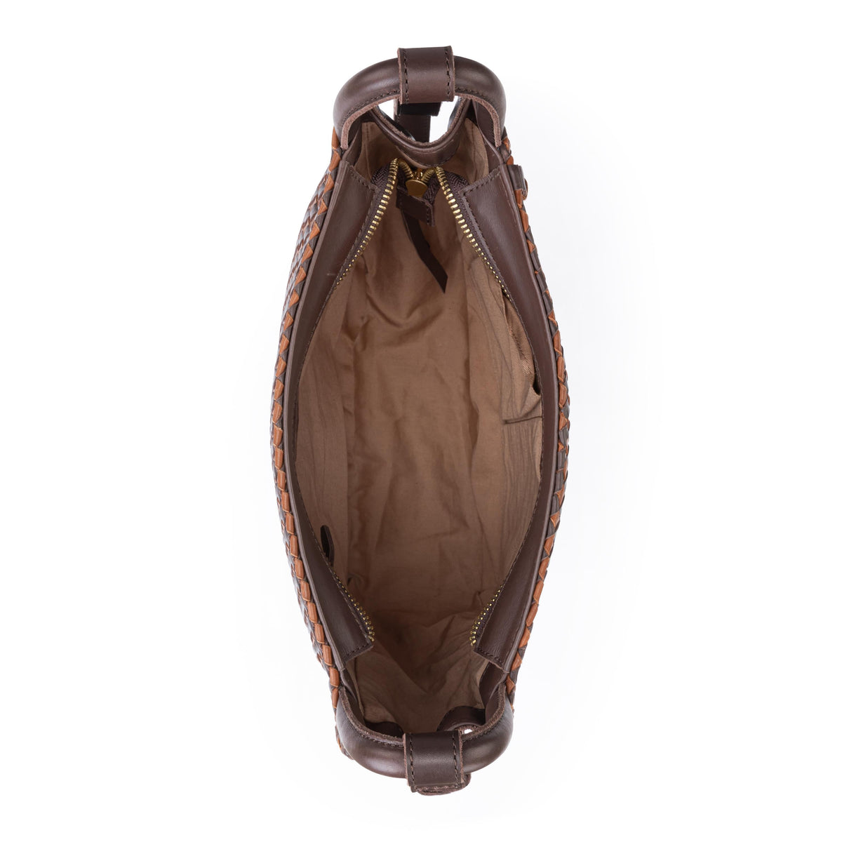 The Sak Los Feliz Crossbody - Leather - Mahogany Cognac Woven