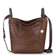 Los Feliz Crossbody - Leather - Mahogany Cognac Woven