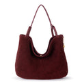 The Sak Los Feliz Large Tote - Leather - Black Cherry Suede Woven