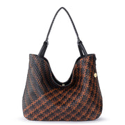 Los Feliz Large Tote - Leather - Espresso Woven