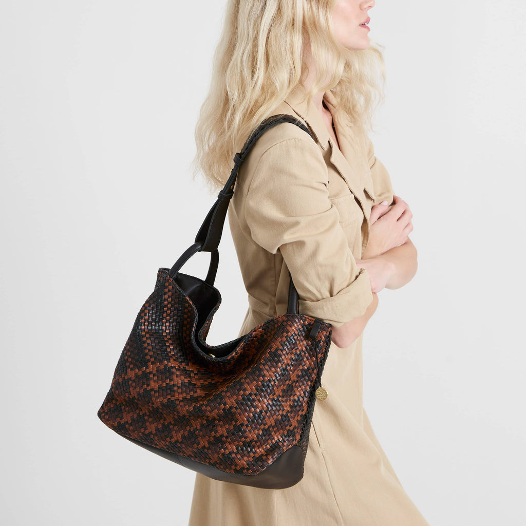 The Sak Los Feliz Medium Tote - Leather - Espresso Woven