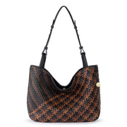 Los Feliz Medium Tote - Leather - Espresso Woven