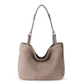 The Sak Los Feliz Medium Tote - Leather - Mushroom Sand Suede Woven
