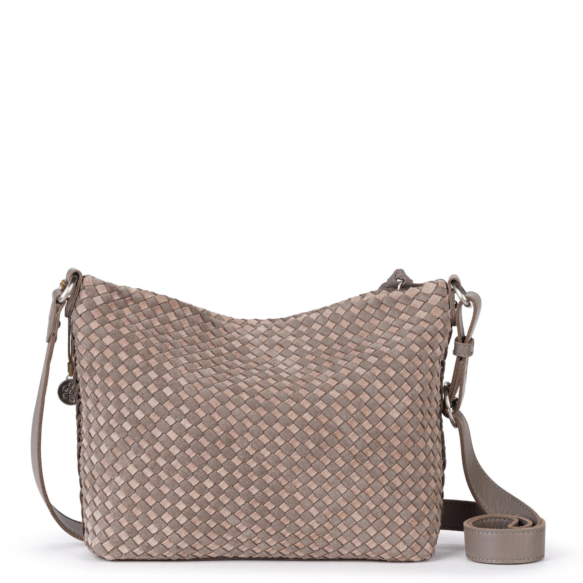 The Sak Melrose Crossbody - Leather - Mushroom Sand Suede Woven