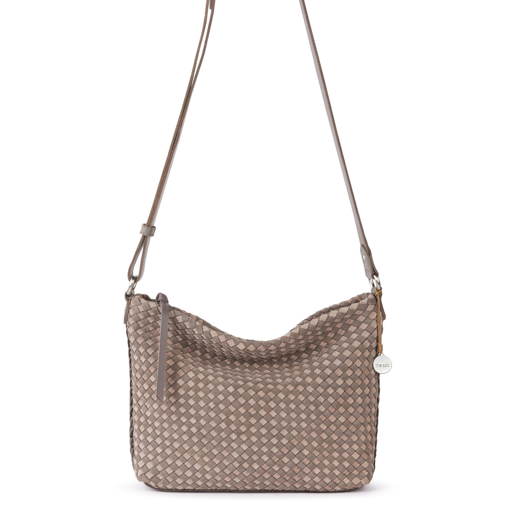 The Sak Melrose Crossbody - Leather - Mushroom Sand Suede Woven