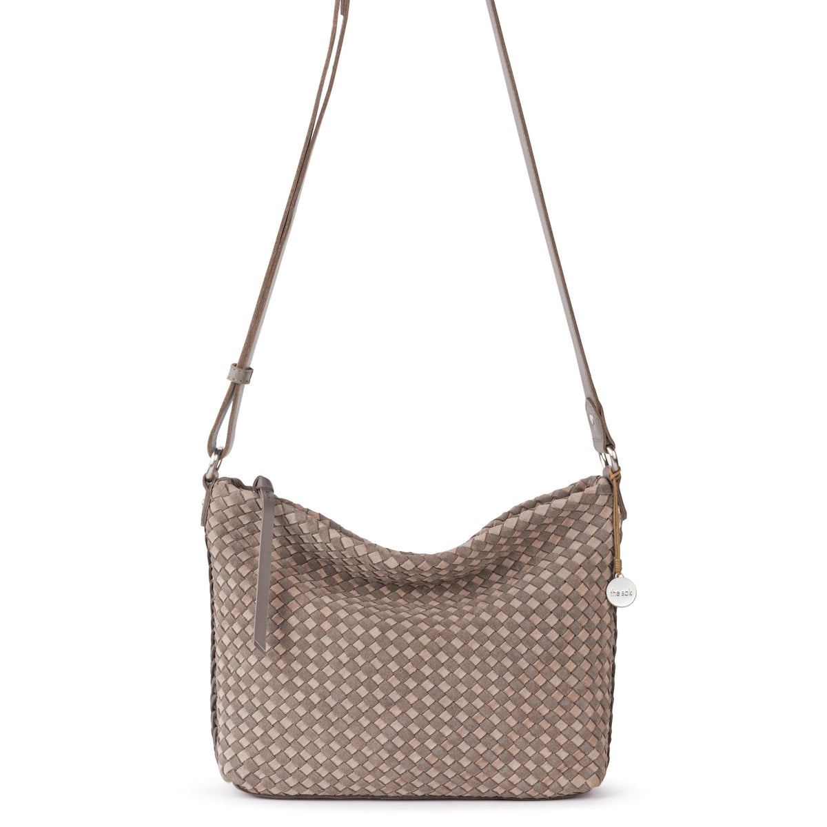 The Sak Melrose Crossbody - Leather - Mushroom Sand Suede Woven