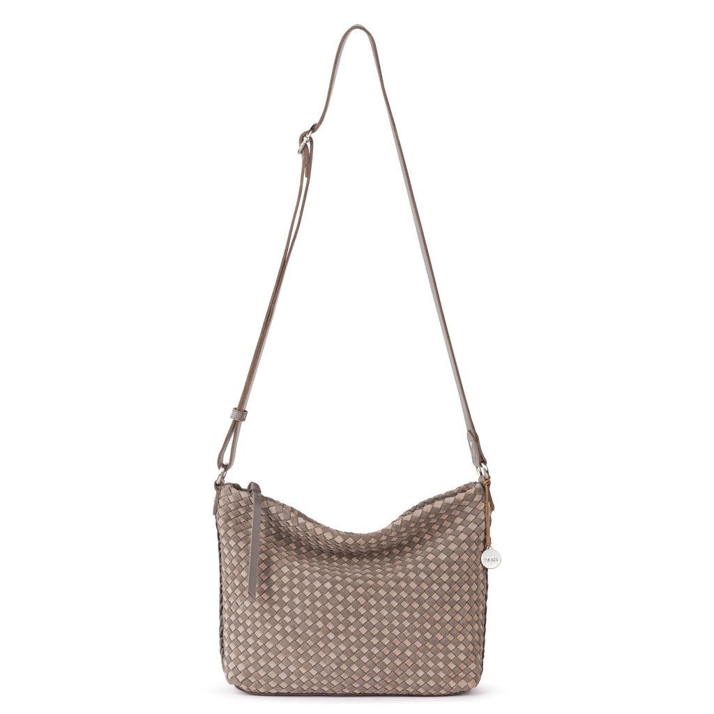 The Sak Melrose Crossbody - Leather - Mushroom Sand Suede Woven