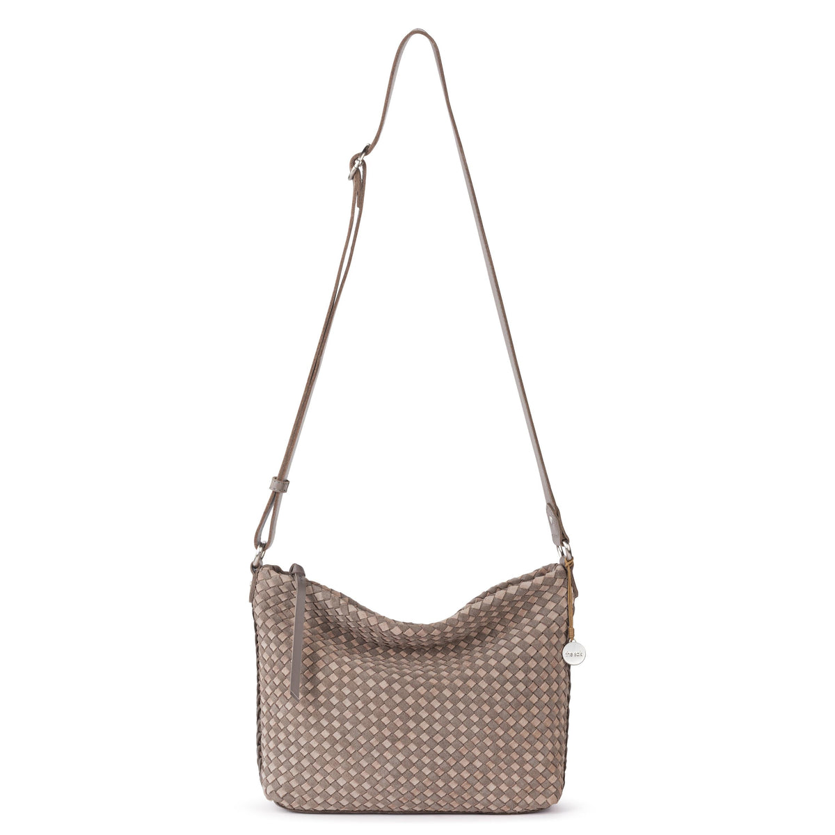 The Sak Melrose Crossbody - Leather - Mushroom Sand Suede Woven