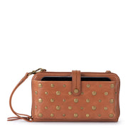 Iris Smartphone Wallet - Leather - Tobacco Gold Stud