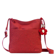Banyan Basic Crossbody - EcoTwill - Crimson Flower Blossom Quilted