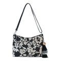 Sakroots Lumi Crossbody - Canvas - Black and White Shadow Floral