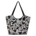 Sakroots Roma Tote - Canvas - Black and White Shadow Floral
