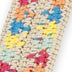 Crochet Crossbody Strap - Hand Crochet - Ecru Multi Triangles