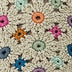 Bolinas Clog - Hand Crochet - Natural Grey Multi Flower